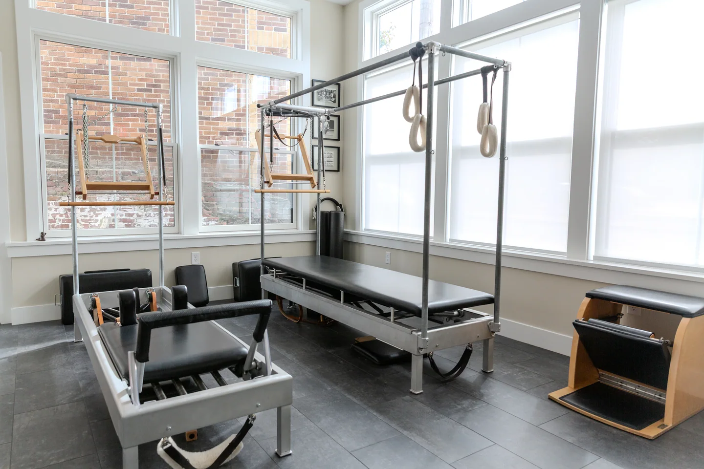 The bright Mello Pilates studio with Gratz apparatus
